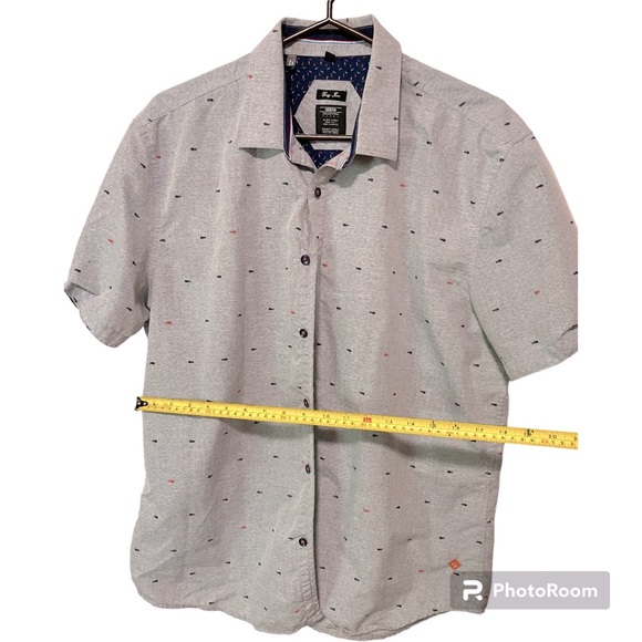 Men’s Large point zero easy iron short sleeve button up - Picture 4 of 8